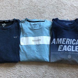 American Eagle and Hollister Men's Tee Bundle